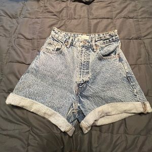 ZARA HIGH WAISTED JEAN SHORTS SIZE 2